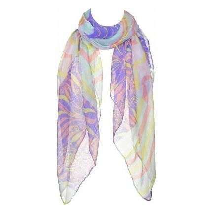 Wave and Stripe Print Scarf - Magdasmall