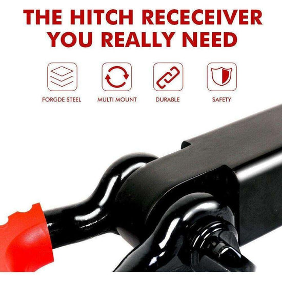X-BULL Hitch Receiver 5T Recovery Receiver with Bow Shackle Tow Bar Off Road 4WD
