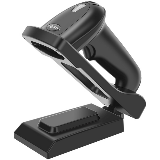 YHDAA YHD-5800DB 2D Wireless Bluetooth Barcode / QR Code Scanner with Stand (Black)