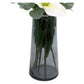 Premium Faux White Lily in Glass Vase (Tiger Lily Bouquet With Eucalyptus)