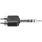 1/4 6.35mm Mono Male To 2X RCA male Audio Connector Adapter Splitter" - Magdasmall