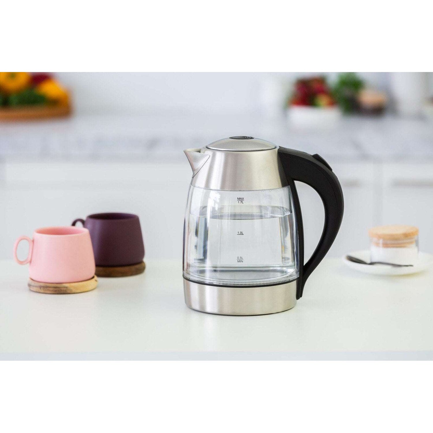 1.7 Litre Glass Kettle with 360 degrees Rotational Base