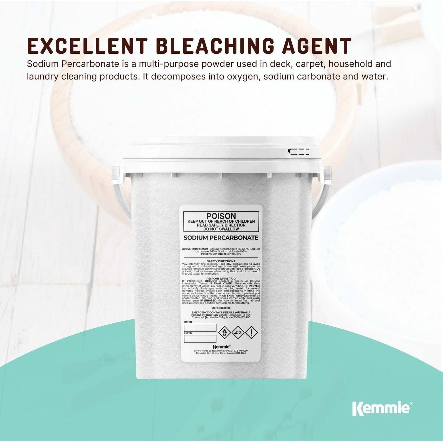 1.3Kg Sodium Percarbonate Tub - Eco Laundry Cleaner Brew Sanitiser Oxygen Bleach - Magdasmall