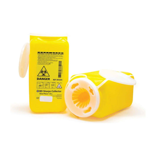 1.4L Sharps Container Needle Biohazard Bin Disposal - Medical Waste Collector - Magdasmall