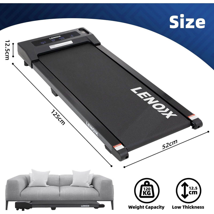 1.5 HP Electric Walking Pad Treadmill with Remote Control and Display Screen - Magdasmall