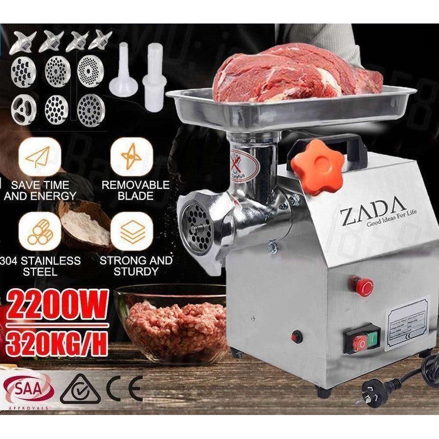 1.63HP Commercial Meat Mincer- Electric Grinder & Sausage Maker Filler 1200W - Magdasmall