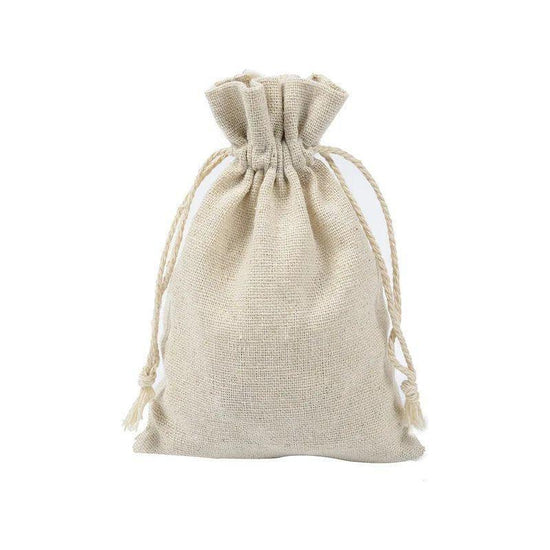 10-Piece Cotton Linen Drawstring Gift Bags - Magdasmall