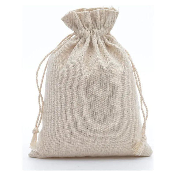 10-Piece Cotton Linen Drawstring Gift Bags - Magdasmall