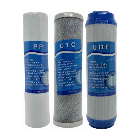 10&quot; RO Water Filter Cartridge Replacement Set 3/4/5/6 Stage Reverse Osmosis 3 Pk