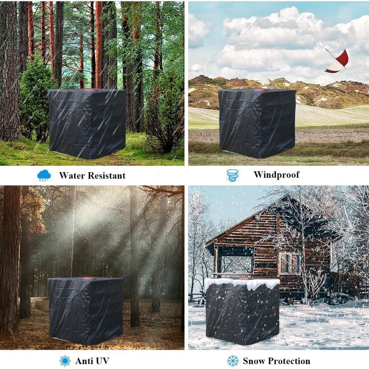 1000L 275 Gallon 420D IBC Tote Water Tank Cover Sunshade Waterproof Protective Cover IBC Tote Covers - Magdasmall