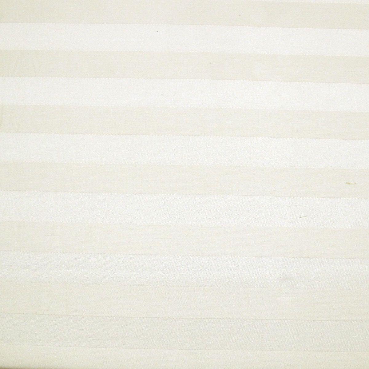 1000TC Self Striped Tailored Quilt Cover Set Ivory King - Magdasmall