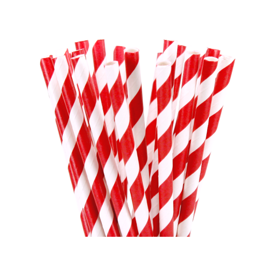 1000 Bulk Wholesale Pack Red White Drinking Straws Biodegradable Eco Paper Birthday Party Event Bistro Bar Cafe Take Away - Magdasmall