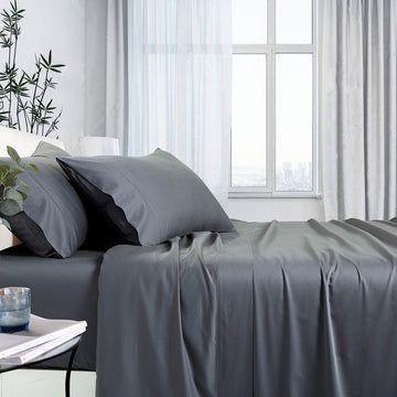 1000tc bamboo cotton sheet set king charcoal - Magdasmall
