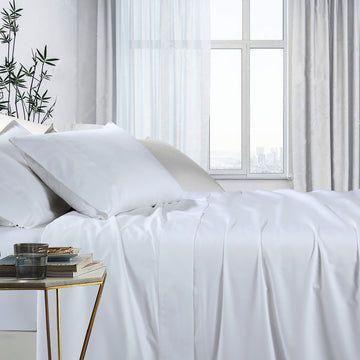 1000tc bamboo cotton sheet set king white - Magdasmall