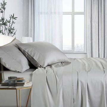 1000tc bamboo cotton sheet set mega king silver - Magdasmall