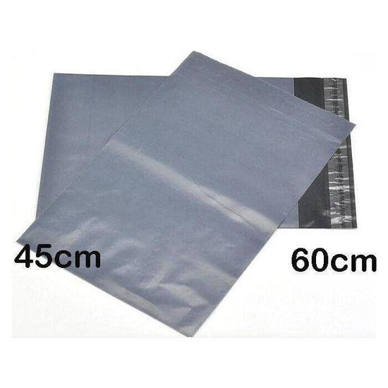 100 Bulk Buy Pack - 600x450 mm LARGE GREY PLASTIC MAILING SATCHEL COURIER BAG SHIPPING POLY POSTAGE POST SELF SEAL - Magdasmall