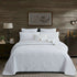 100% Cotton Coverlet Set Damask White King - Magdasmall