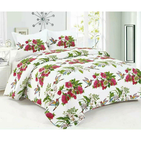 100% Cotton Coverlet Set Hummingbird Multi - Queen - Magdasmall