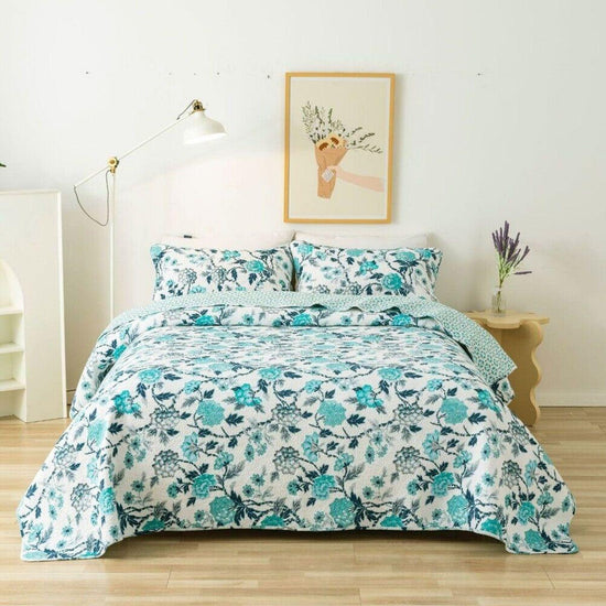 100% Cotton Lightly Quilted Coverlet Set Delta Queen 230 x 250 cm - Magdasmall