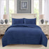 100% Cotton Lightly Quilted Coverlet Set Unity Navy Queen - Magdasmall
