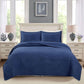 100% Cotton Lightly Quilted Coverlet Set Unity Navy Queen - Magdasmall