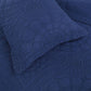 100% Cotton Lightly Quilted Coverlet Set Unity Navy Queen - Magdasmall