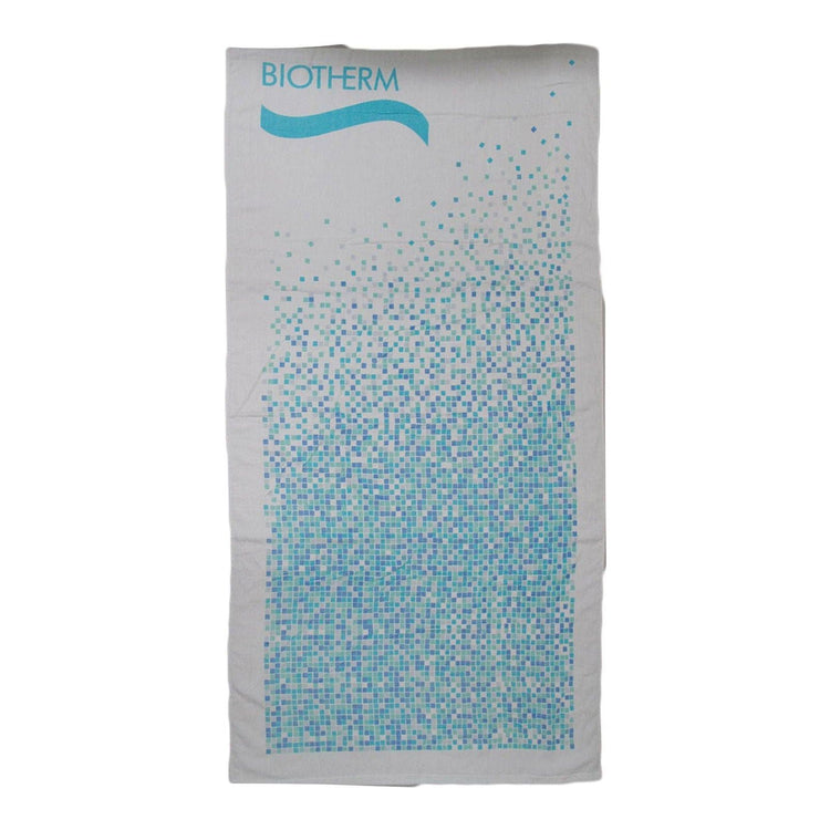 100% Cotton Velour Beach Towel - Biotherm White - Magdasmall