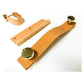 100% Genuine Leather Door Knob Cabinet Kitchen Drawer Handle Pull laundry gold - Magdasmall