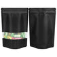 100 Resealable Stand Up Bags 21x17cm - Black Food Packaging Zip Pouch - Magdasmall