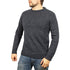 100% SHETLAND WOOL CREW Round Neck Knit JUMPER Pullover Mens Sweater Knitted - Navy (45) - 4XL - Magdasmall