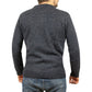 100% SHETLAND WOOL CREW Round Neck Knit JUMPER Pullover Mens Sweater Knitted - Navy (45) - 4XL - Magdasmall