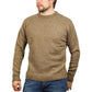 100% SHETLAND WOOL CREW Round Neck Knit JUMPER Pullover Mens Sweater Knitted - Nutmeg (23) - S - Magdasmall