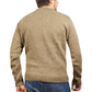 100% SHETLAND WOOL CREW Round Neck Knit JUMPER Pullover Mens Sweater Knitted - Nutmeg (23) - S - Magdasmall