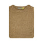 100% SHETLAND WOOL CREW Round Neck Knit JUMPER Pullover Mens Sweater Knitted - Nutmeg (23) - S - Magdasmall