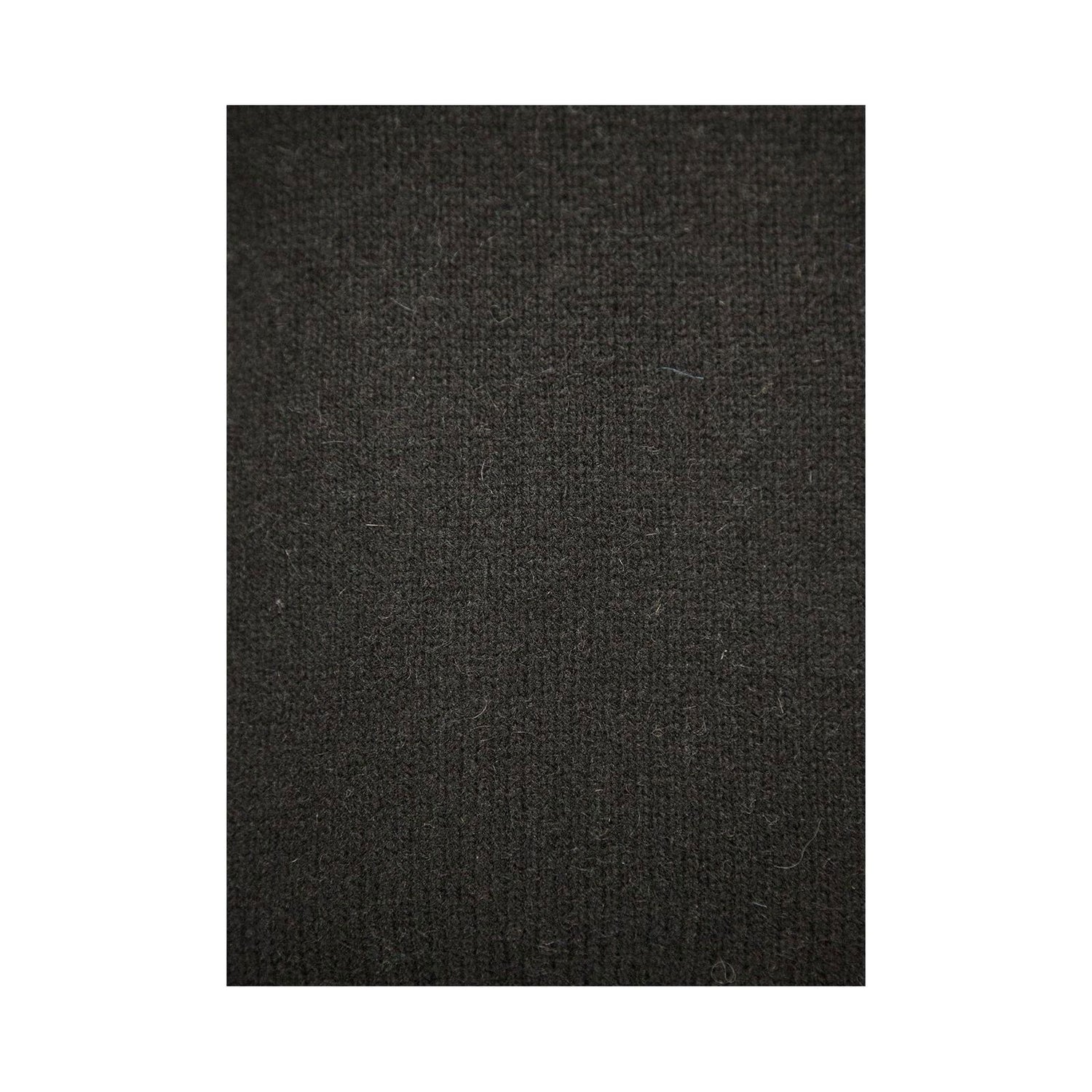 100% SHETLAND WOOL CREW Round Neck Knit JUMPER Pullover Mens Sweater Knitted - Plain Black - 4XL - Magdasmall