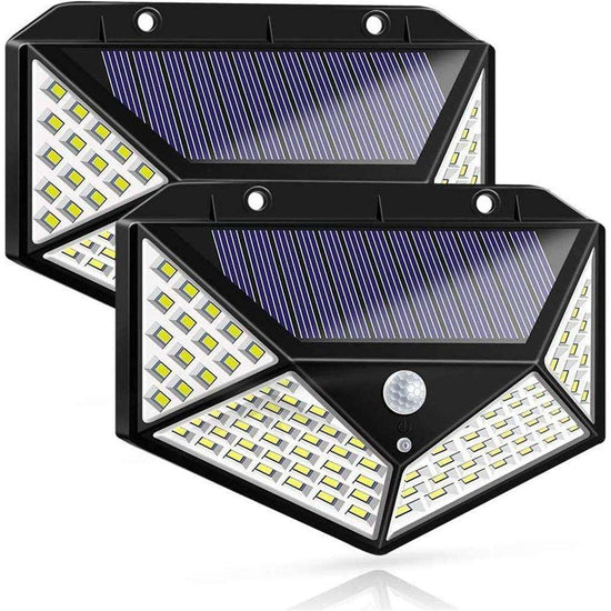 100 Waterproof LED Motion Sensor Solar Security Lights Outdoor (2pack) - Magdasmall