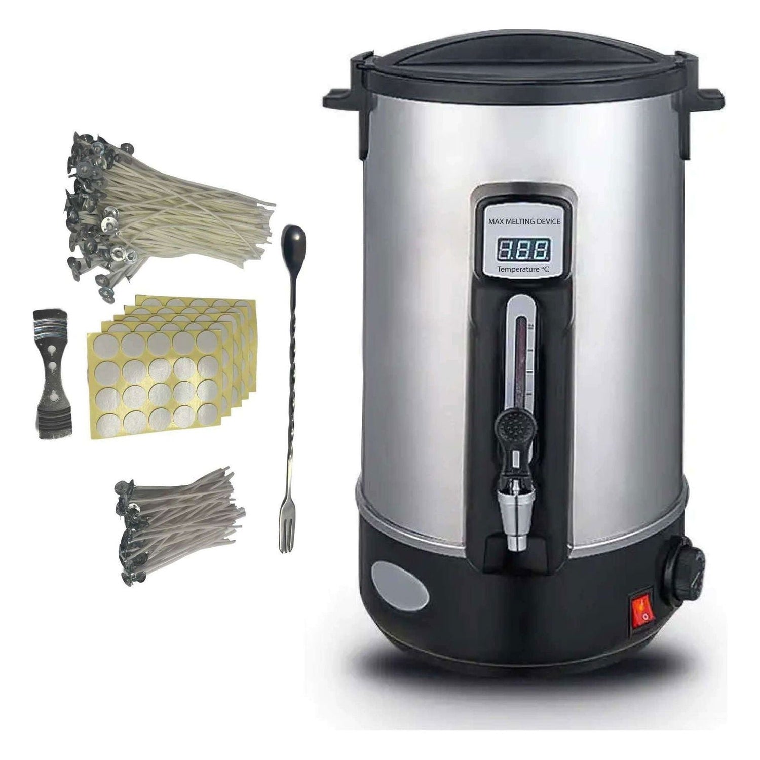 10L Candle Wax Heater With Tap And Accessories - Candle Making Melter Pot - Magdasmall