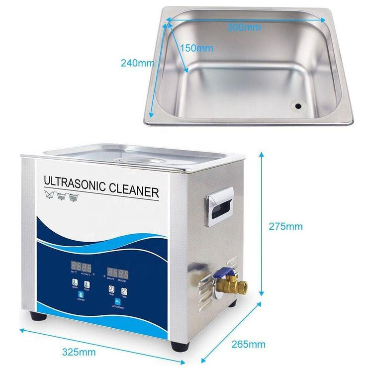 10L Digital Ultrasonic Cleaner Jewelry Ultra Sonic Bath Degas Parts Cleaning - Magdasmall