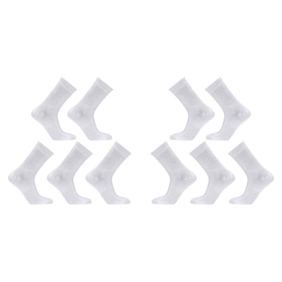 10X Rexy 3D Seamless Crew Socks Large Slim Breathable WHITE - Magdasmall