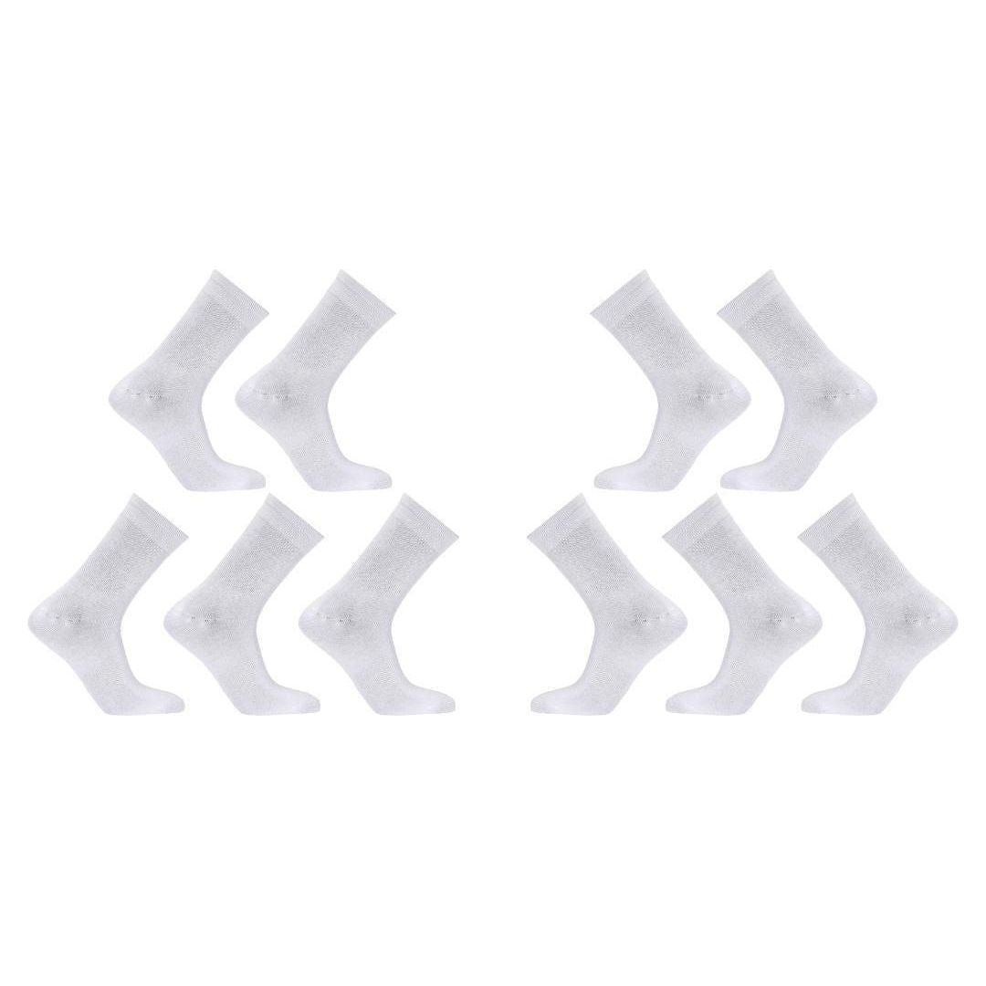 10X Rexy 3D Seamless Crew Socks Medium Slim Breathable WHITE - Magdasmall