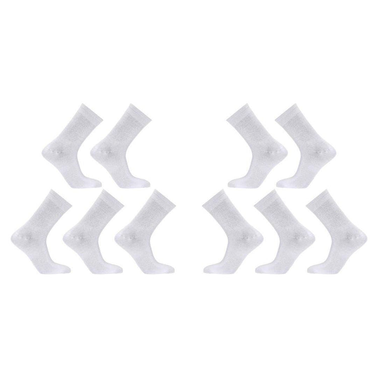 10X Rexy 3D Seamless Crew Socks Medium Slim Breathable WHITE - Magdasmall