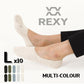 10X Rexy Daily No Show Ankle Socks Large Non-Slip Breathable MULTI COLOUR - Magdasmall