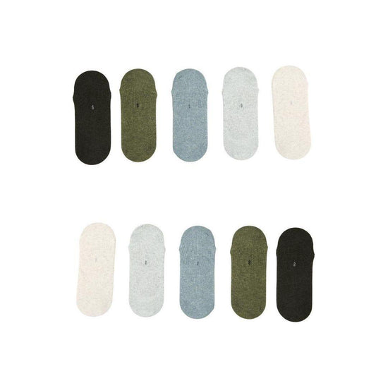 10X Small Daily No Show Sock - MULTI COLOUR	5X Rexy Daily No Show Ankle Socks Small Non-Slip Breath - Magdasmall