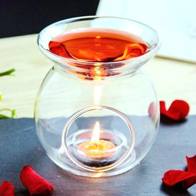 10 Bulk Buy Pack ofPerfume Scented Essential Oil Tealight Candle Burner Glass Lamp for Aromatherapy Spa Room Relax 14cm High - Magdasmall
