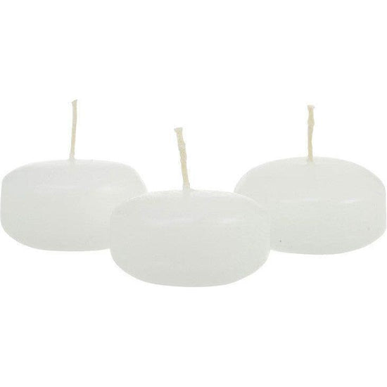 10 Pack of 4 Hour White Floating Candles - 4cm diameter - wedding party decoration - Magdasmall