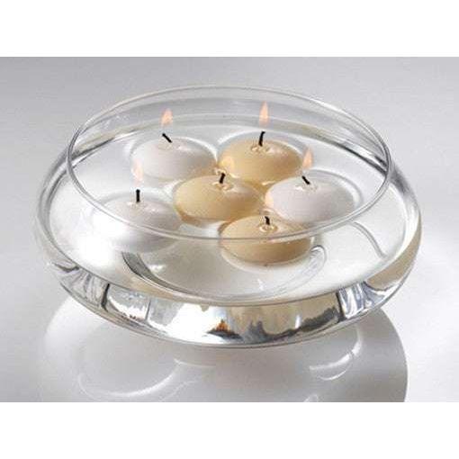 10 Pack of 6 Hour White Floating Candles - 5.8cm diameter - wedding party decoration - Magdasmall