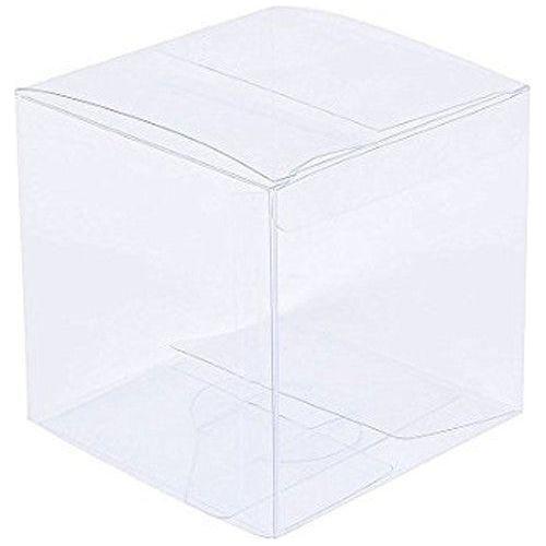 10 Piece Pack -PVC Clear See Through Plastic 15cm Square Cube Box - Large Bomboniere Product Exhibition Gift - Magdasmall