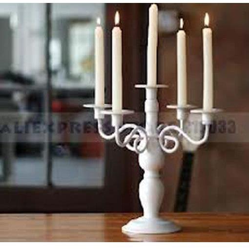 10 pack white wax 20cm taper church house vigil candleabra candle 2CM WIDE - Magdasmall