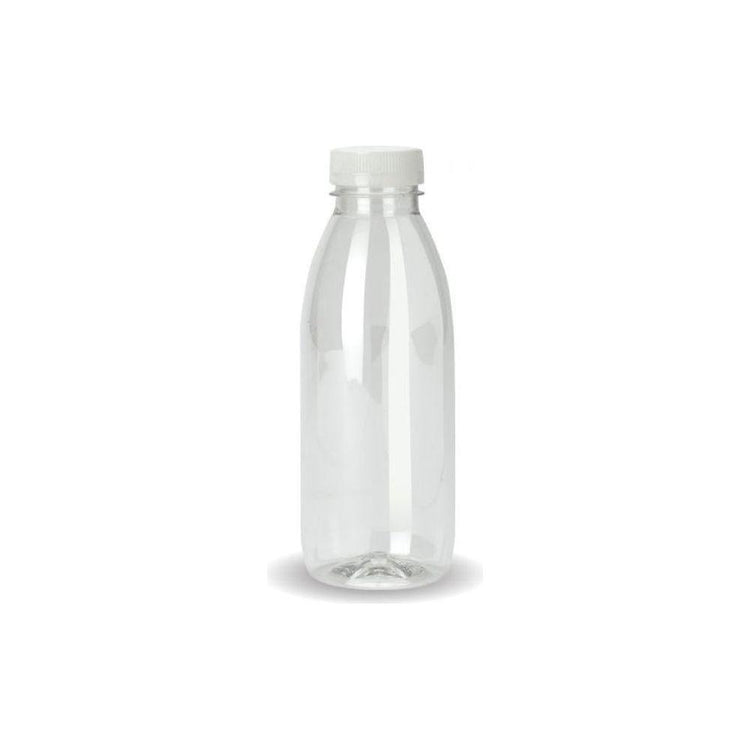 10x 300ml PET Juice Bottles + Tamper Evident Caps - Empty Plastic Recyclable Clear - Magdasmall