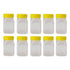 10x 500g Plastic Honey Jars + Lids - Square Clear Food Grade Packaging Containers - Magdasmall